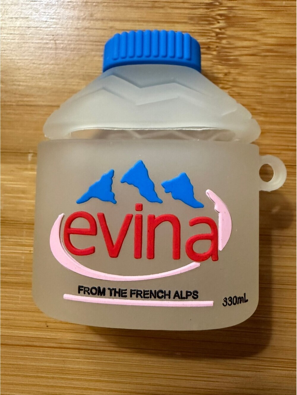 Evian Water Bottle Keychain Airpods gen 1 -2 case or bag charm
